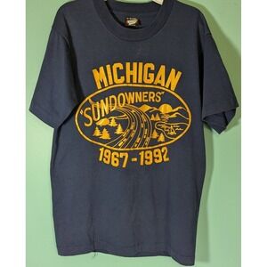 Michigan "Sundowners" 1962-1992 Made In USA T Shirt Vintage